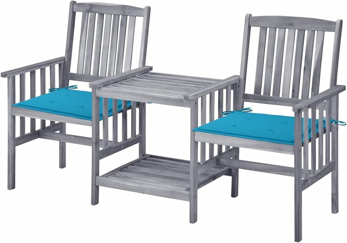 Tuinbank met Tafel - Zitbank Buiten - Ontspannen Buiten - Massief Acacia Hout - 159 x 61 x 92 cm