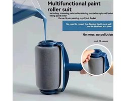 Vulbare Muurverfroller Set – Innovatieve Verfrol en Multifunctionele Borstel voor Gelijke Verfapplicatie, Snelle en Makkelijke Muurverf – Schilderen Zonder Druppels en Spatten