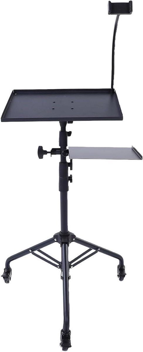 Projector Laptop Statief - Verstelbare Standaard - Presentaties Films - 3-in-1 Ontwerp - 28-51 Inch - Zwart