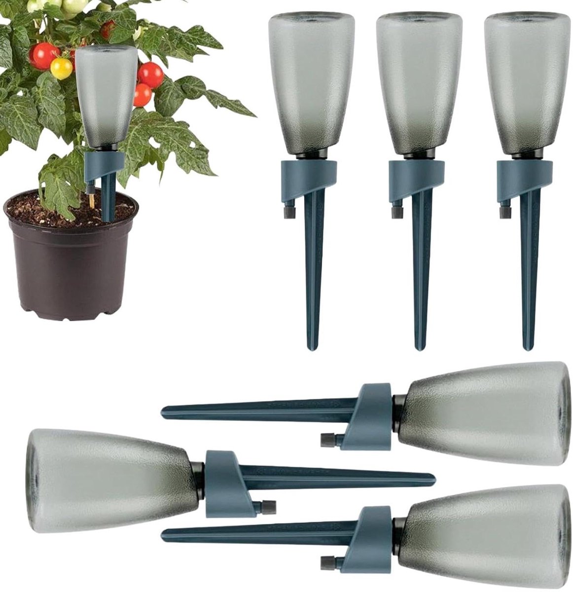 Automatische Plantenbewatering - Zelfwatergevers - Planten Verzorgen - Regelbare Watergift - 6 Stuks - Groen