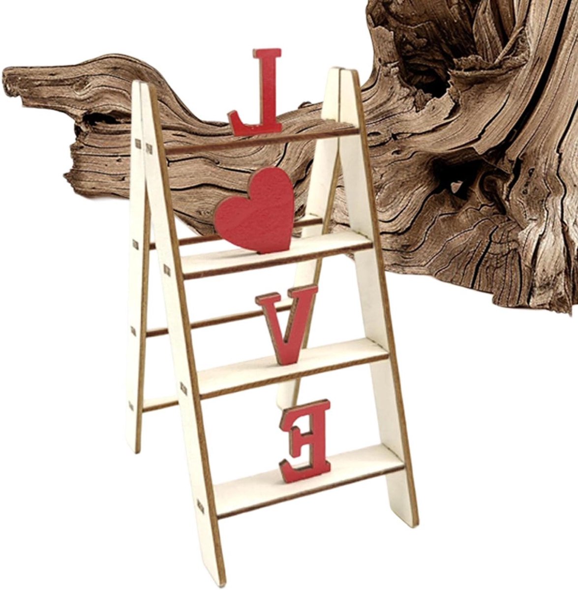 Tafelblad decoratie ladder - Houten liefde teken - Romantische flair creëren - Creatieve s