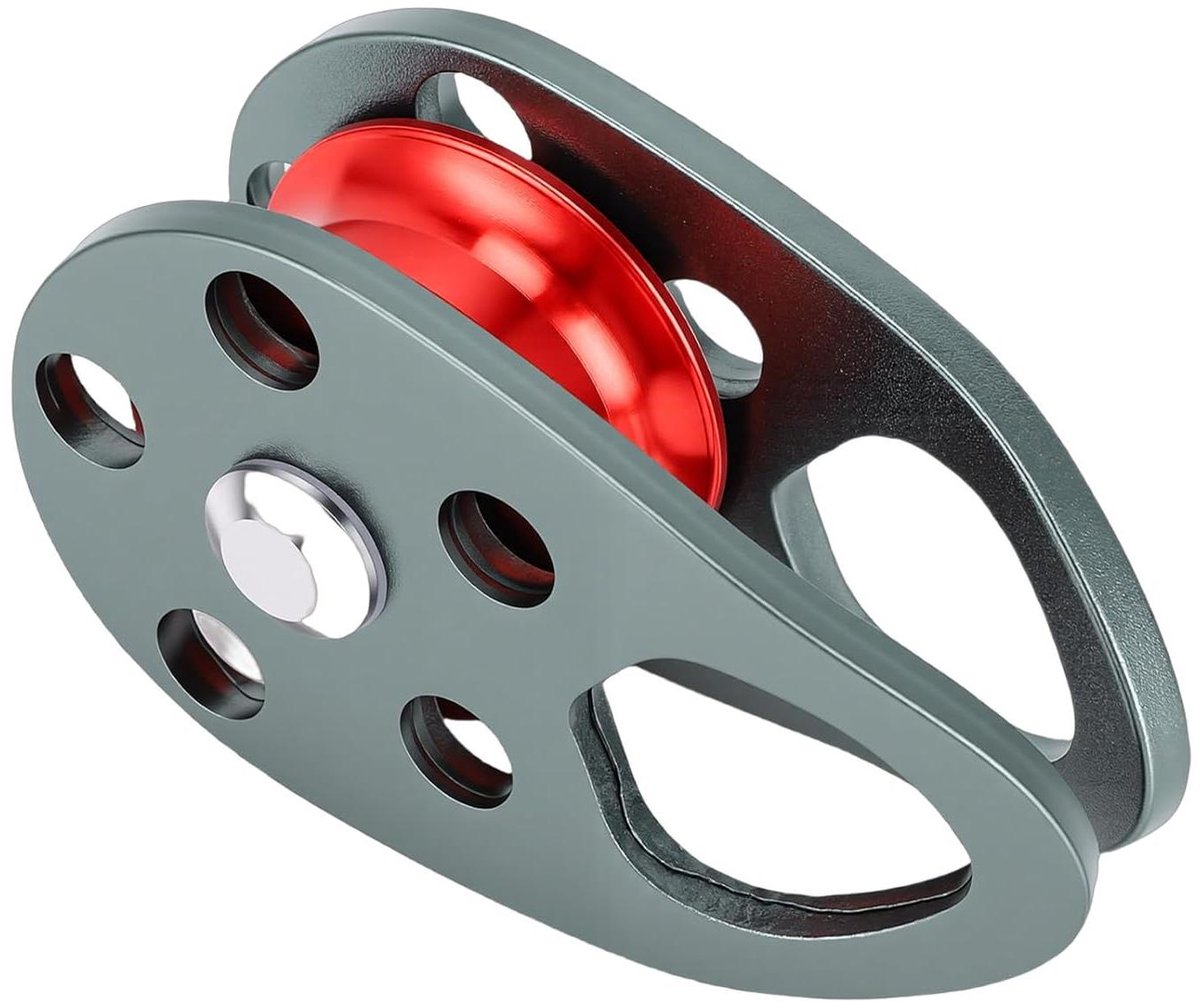 Vaste Plaatlagerkatrol - Koppelingskatrol - Klimmen en heffen - Hoge draagcapaciteit - 22KN / 11KN - Aluminiumkleur