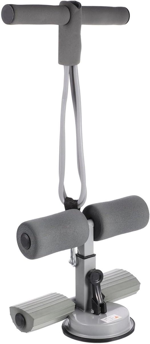 Sit Up Bar - Buikspier Trainer - Thuis Fitness - Vergrote Zuignappen - 25 x 55 cm - Grijs