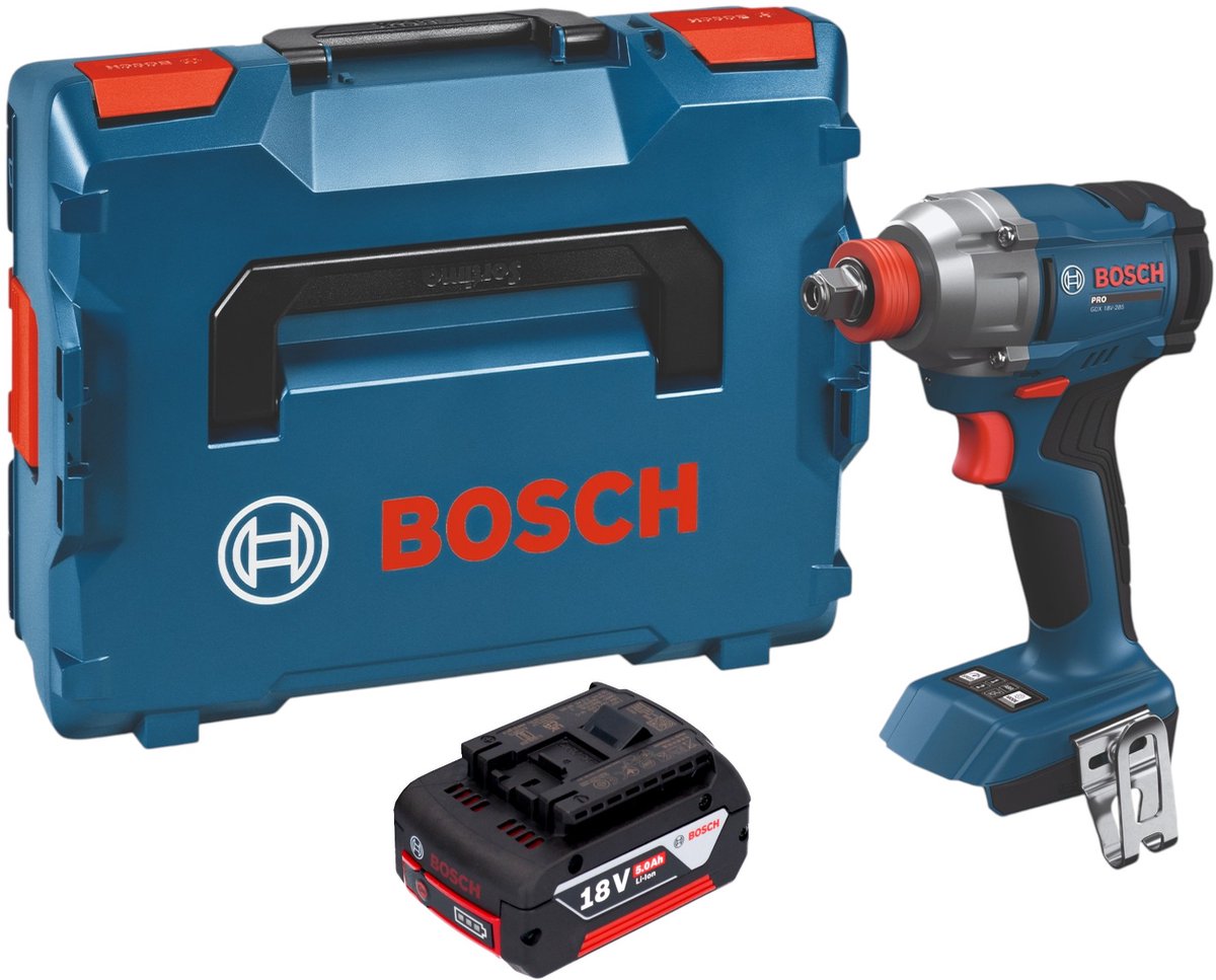 Bosch GDX 18V-285 Professional accu-slagschroevendraaier 18 V 285 Nm + 1x accu 5,0 Ah + L-Boxx - zonder oplader