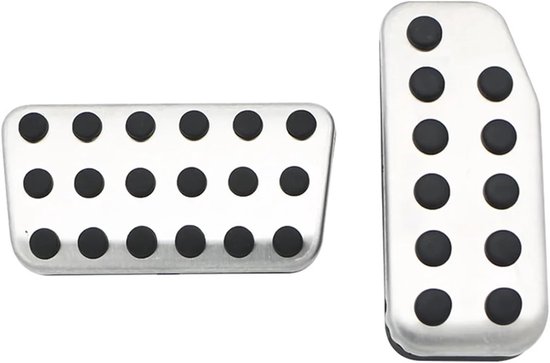 Pedaalhoezen Auto - Antislip Covers - Verbeterde Rijervaring - Duurzaam Metaal - 3 Delige Set - Zilver — afbeelding 3