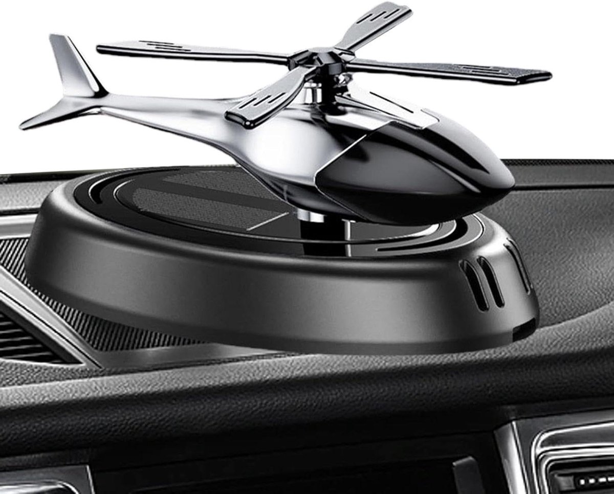 Auto Luchtverfrisser - Helikopter Ornament - Auto Interieur - Zonne-energie Aangedreven - 11 x 6 cm - Blauw