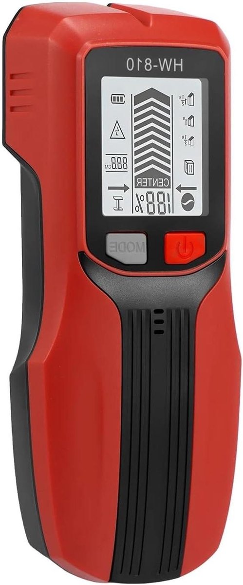 Muurdetector Scanner - Elektronische Zoeker - Klusprojecten Uitvoeren - Zes Detectiefuncties - 186 mm Pakket - Roze