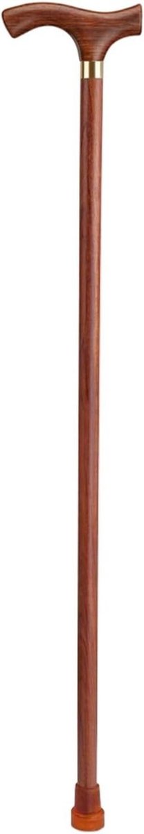 Houten wandelstok - Mobiliteitshulpmiddel - Veilig wandelen - Ergonomische handgreep - 85 cm - Bruin