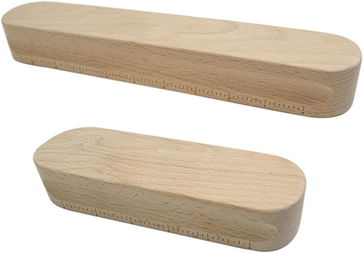 Kleermakers Fluit - Strijkblok Hout - Stoffen Persen - Fijn Houten Grip - 2 Stuks - Niet gespecificeerd