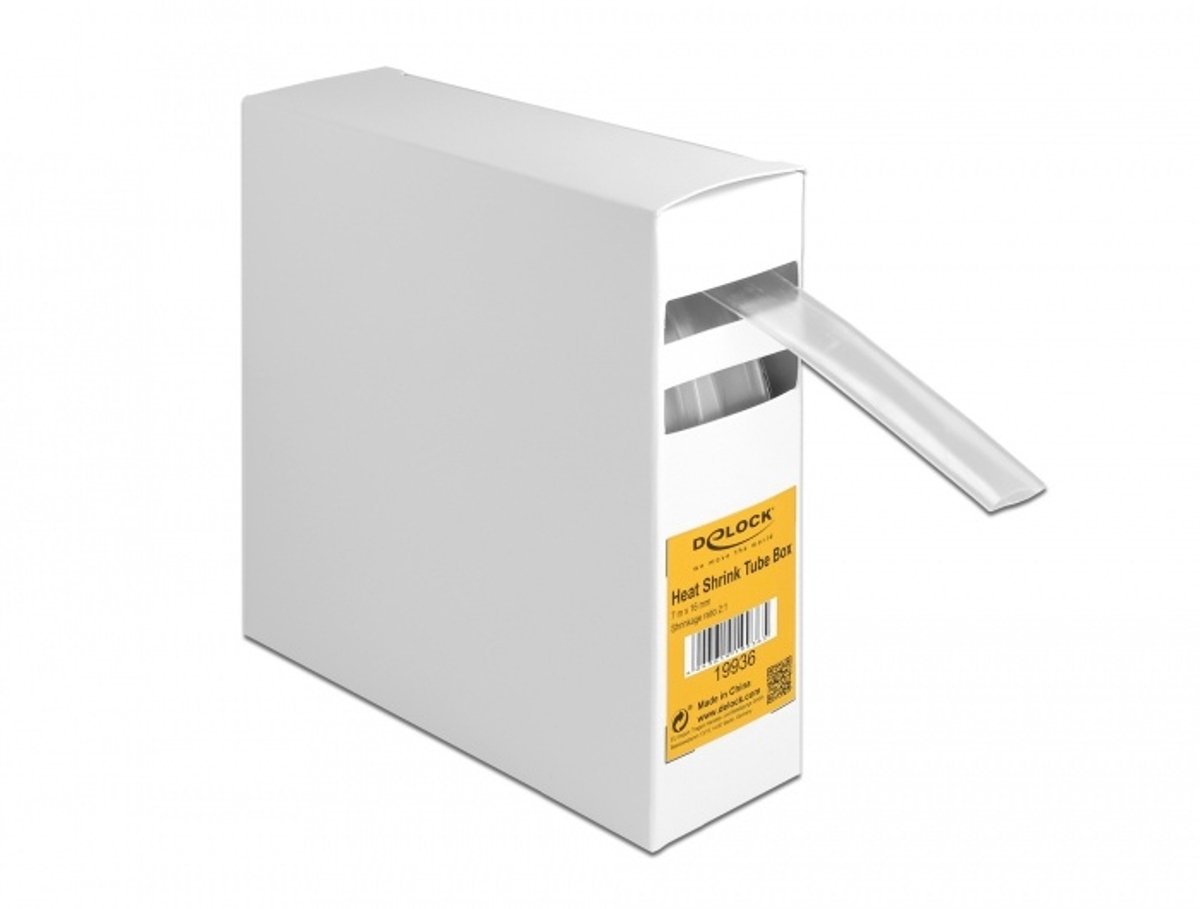 Warmte krimpbuisdoos, krimpverhouding 2: 1, 7 m x 16 mm transparant