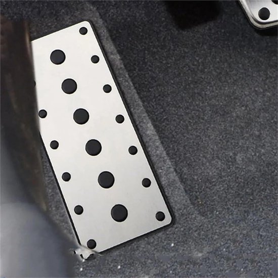 Pedaalhoezen Auto - Voetsteun Pedaal - Veiliger Rijden - Antislip Grip - 25x10x5 cm - Zilver — afbeelding 2
