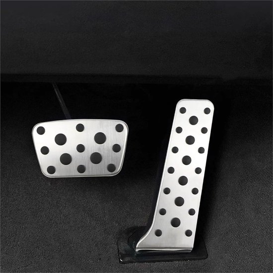 Pedaalhoezen Auto - Gaspedaal Rem Covers - Veiliger Rijden - Antislip Ontwerp - Standaard Maat - Zilver — afbeelding 4