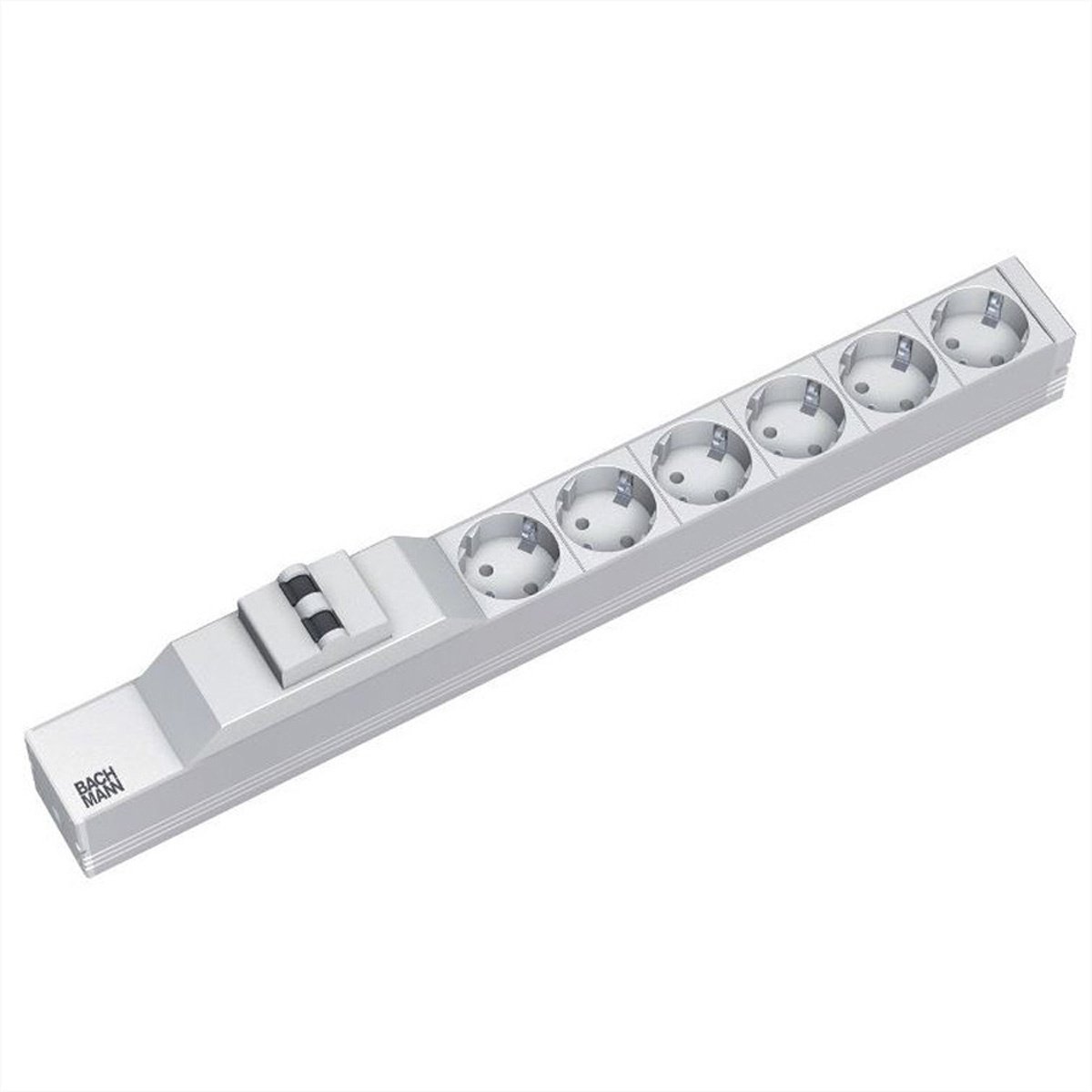 BACHMANN 19 stekkerdoos 6x geaard contact 1x beveiligingsschakelaar, 2 m