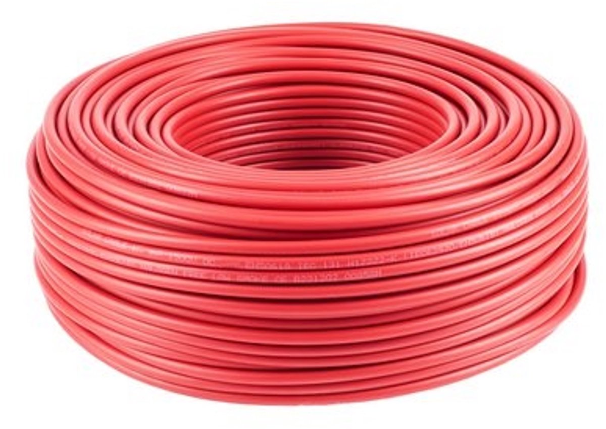 Solarkabel 6mm2 - B2ca - H1Z2Z2-K - 100 meter - Rood
