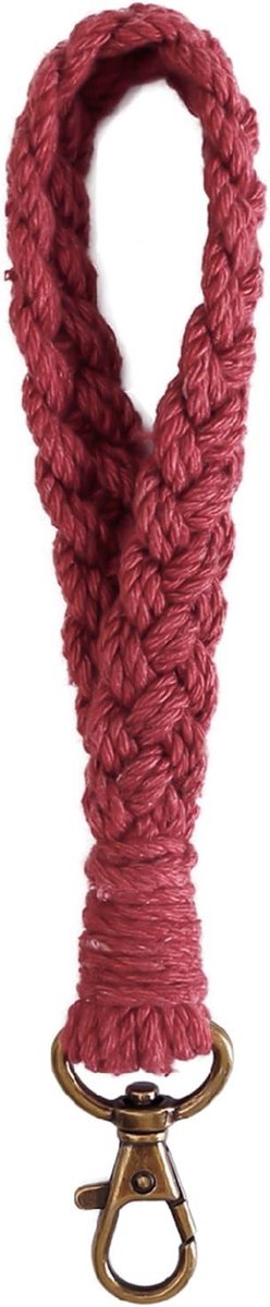 Korte Gevlochten Lanyard met Kwastjes en Band voor Sleutels, ID-kaarten en Accessoires