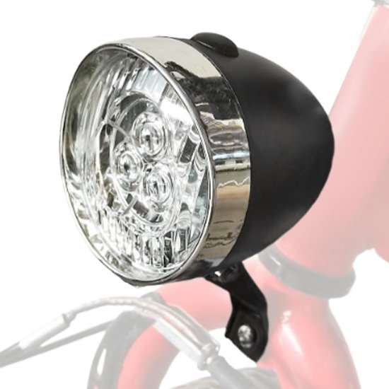 Fietslamp - Voorlamp LED - Nachtelijk Fietsen - Brede Straal - 3 LED - Zwart — afbeelding 2