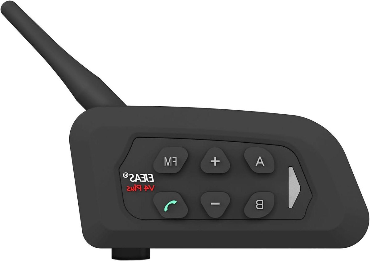 Motorfiets Headset - Intercom Systeem - Veilig Communiceren - 4-Weg Communicatie - 1500m Bereik - Zwart