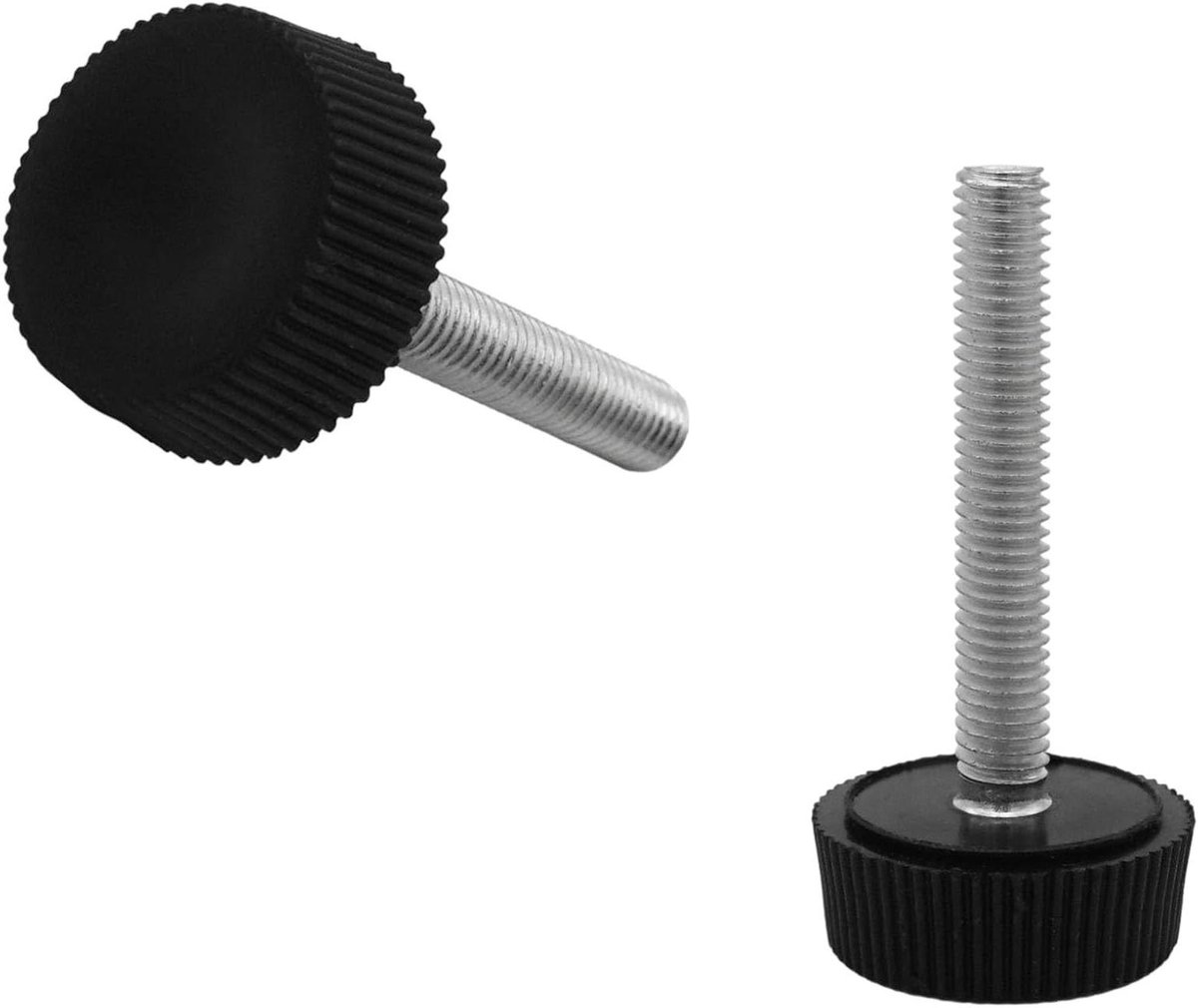 Meubelpoten - Stelvoeten - Meubels Stabiliseren - Verstelbare Hoogte - M5 x 30 mm - Zwart
