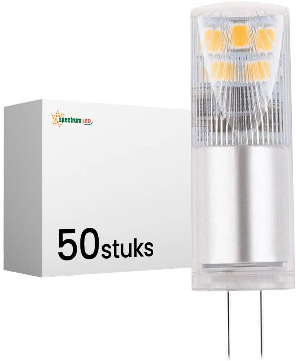 Spectrum LED Insteeklampje G4 2.5W - 12V - 290 Lumen - 6000K Koud wit - Helder daglicht - Energiezuinig - 50 stuks