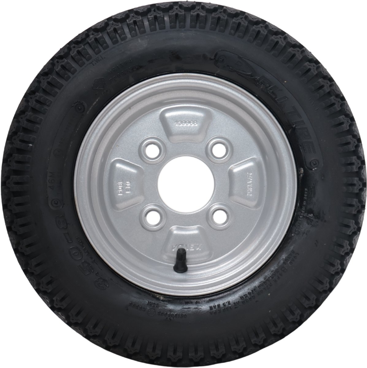 Compleet aanhanger wiel - 3.50-8 - steekmaat: 4x100 - draagvermogen: 170 kg - naafdiameter: 60 mm - 4PR – foto 6