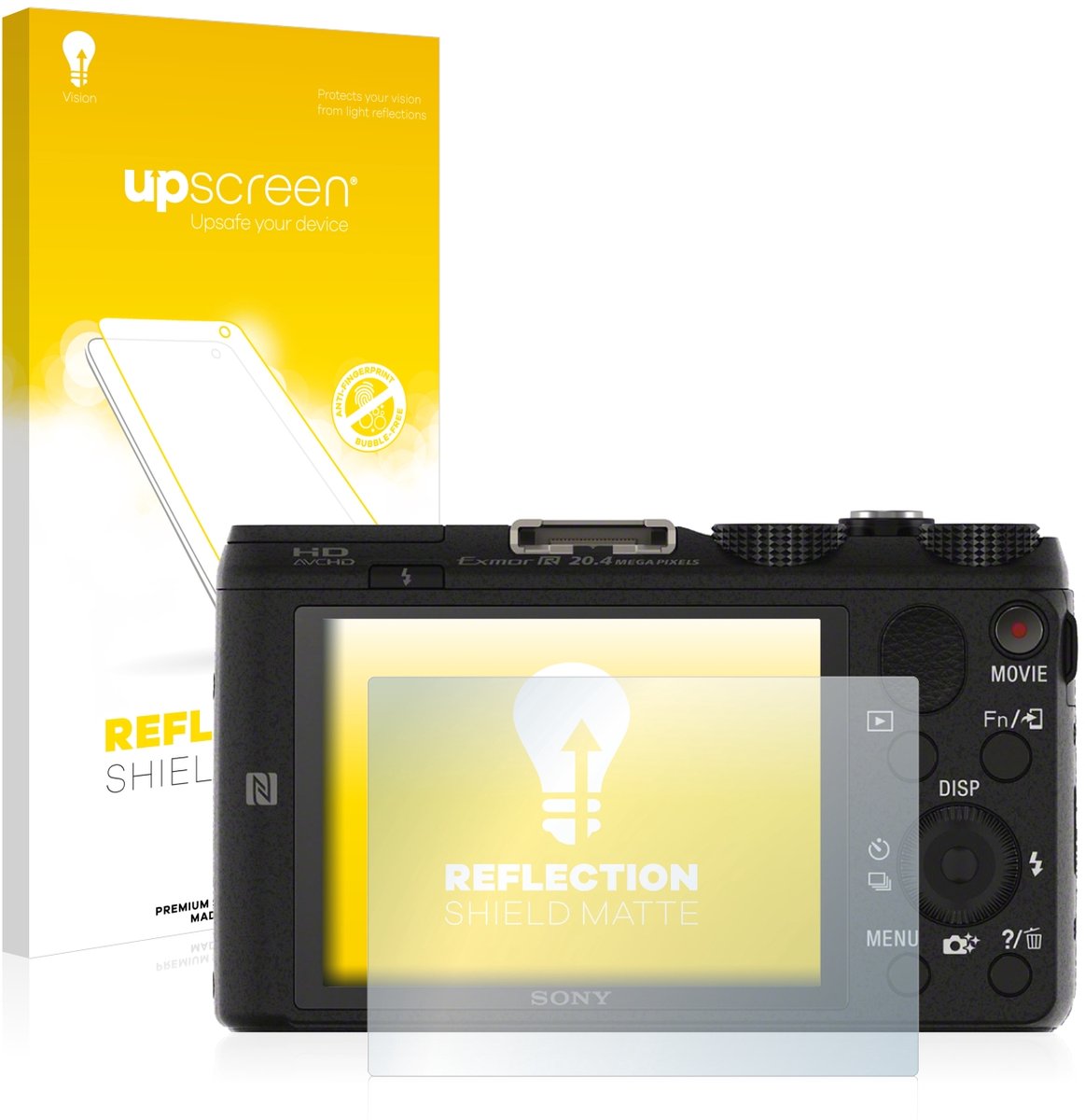upscreen - Screenprotector voor Sony Cyber-Shot DSC-HX60V - Folie Beschermfolie anti glare matte