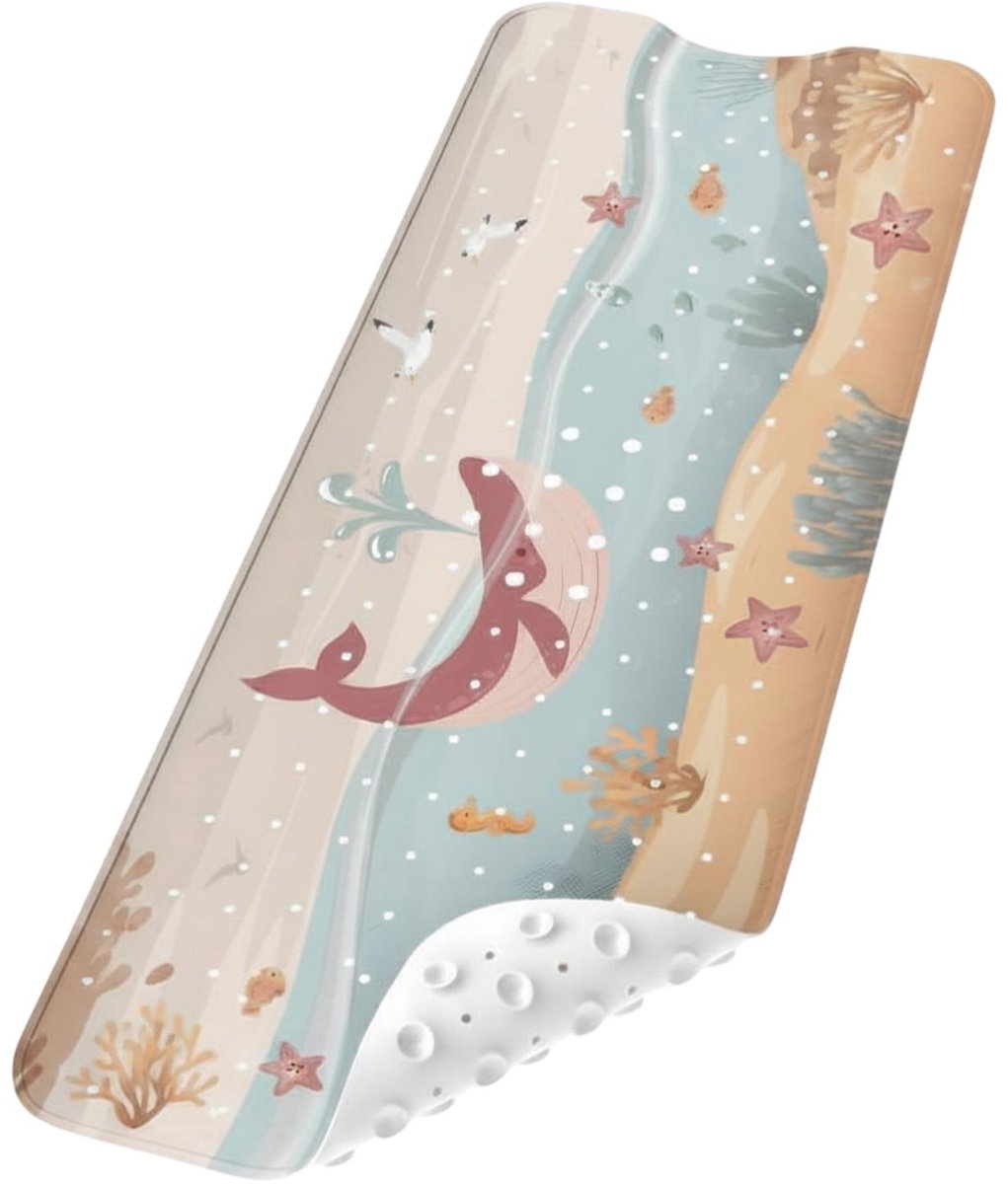KAD® Douchemat Antislip Voor Douche - Antislip Douchemat met Krachtige Zuignappen - Veilige Vloermat voor Douche & Bad - Veelkeurig - 100cm x 40cm x 1cm