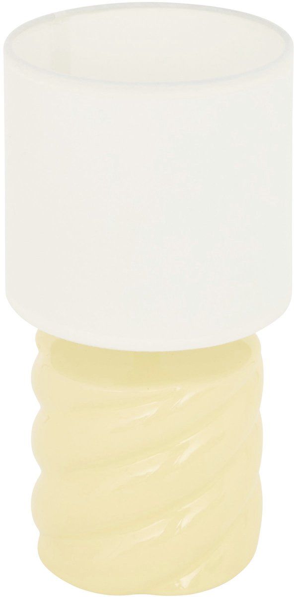 Atmosphera Noly Tafellamp - Ø13xH27cm - Geel
