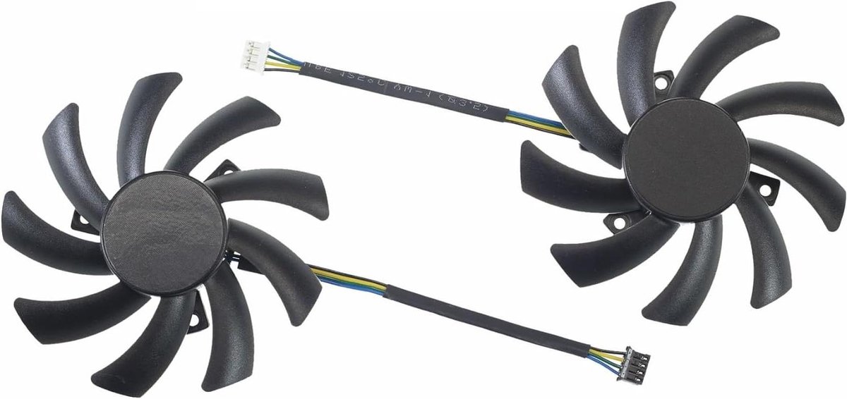 Grafische kaartventilator - Ventilator set - Computer koelen - Efficiënte warmteafvoer - 2 stuks - Zwart