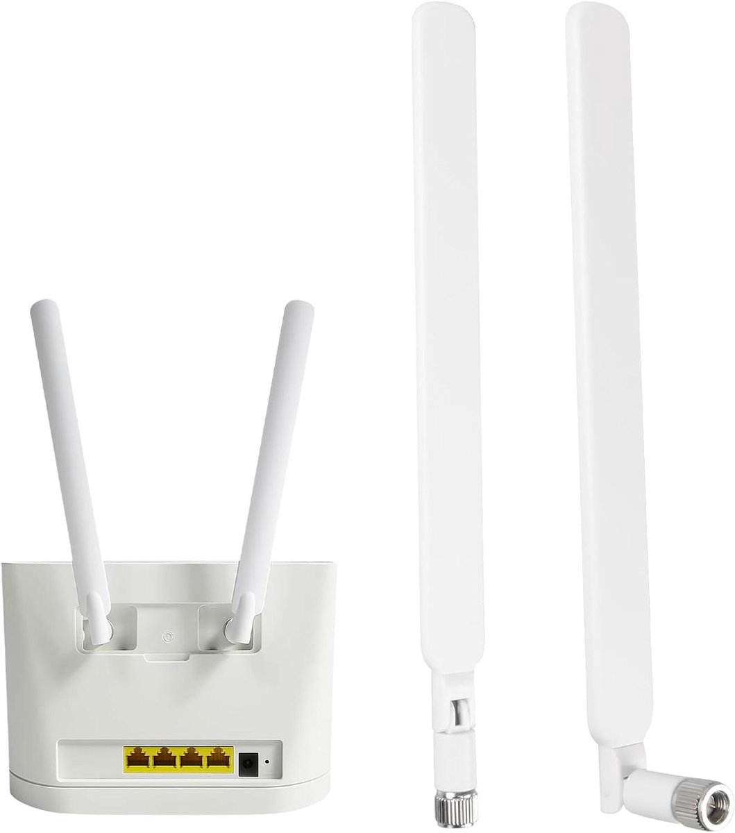 Wifi Antenne - 4G LTE SMA - Verbinden met Netwerk - Omnidirectioneel Dualband - 10dBi Versterking - Wit