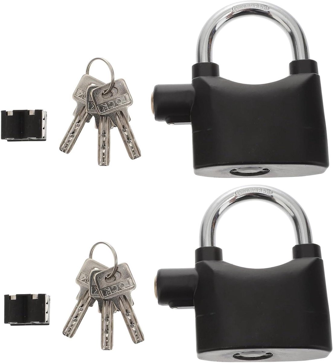 Fiets Alarm - Veiligheidsslot - Fiets Beveiligen - Met Alarm - 2 Stuks - Zilver
