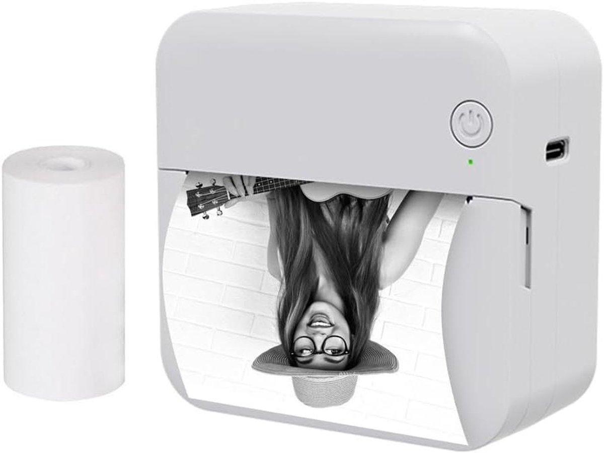 Mini Printer - Label Maker - Direct Printen - 300 DPI Resolutie - 57mm Papier - Wit