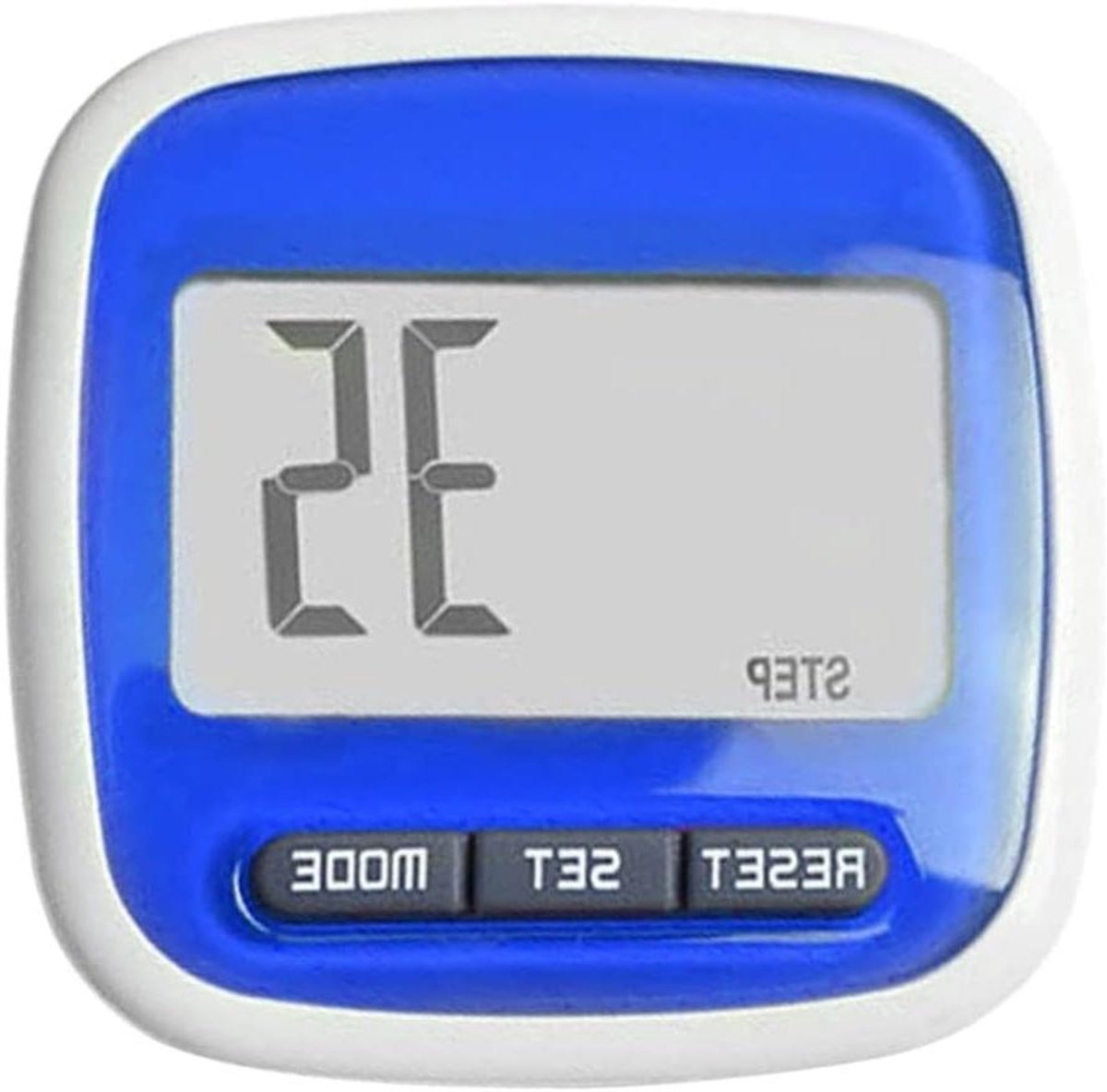 Pocket Stappenteller - Loopmeter - Voortgang Bijhouden - Anti-slip Riemclip - 5 x 5 x 2 cm - Blauw