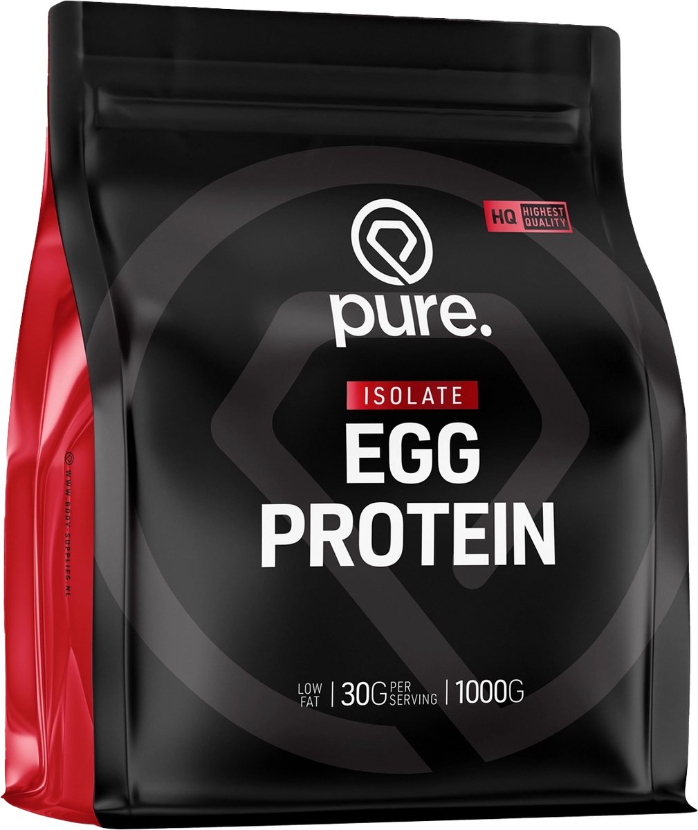 PURE Egg Protein - 1000gr - ei eiwit - lactosevrij - koemelkvrij - ontbijtshake