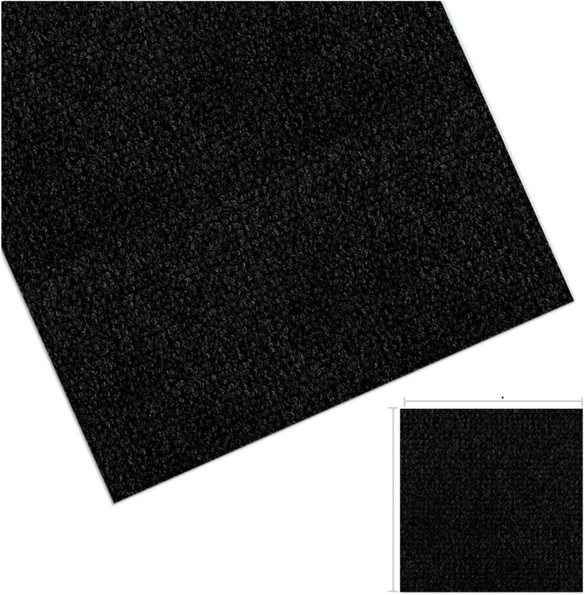 Plaktegels vloer - Tapijttegels - Comfort thuis - Zelfklevend - 20 stuks - Zwart