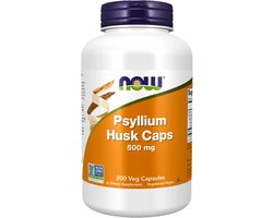 NOW Foods Psyllium Husk Caps 500mg (200 vcaps) Unflavoured - Vitaminen, mineralen & gezondheid - Kruiden - 200 stuks