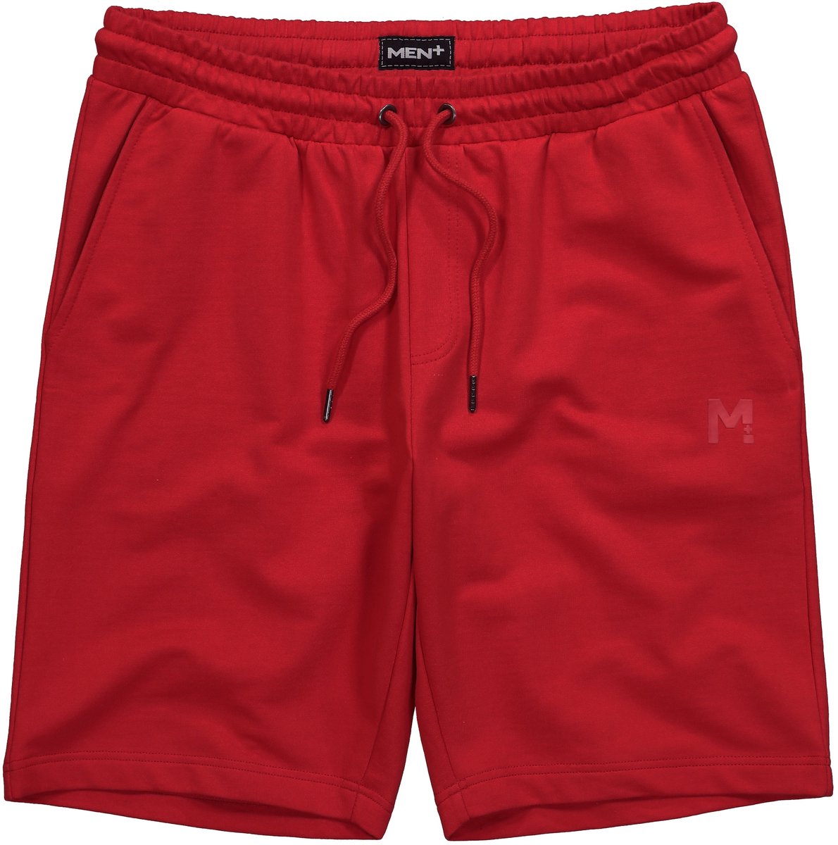 Men Plus - Heren - Sweatbermuda basic elastische tailleband - Rood - Maat 6XL