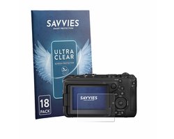 Savvies - Screenprotector voor Canon EOS R6 V - Folie Beschermfolie transparant 18 Stuks