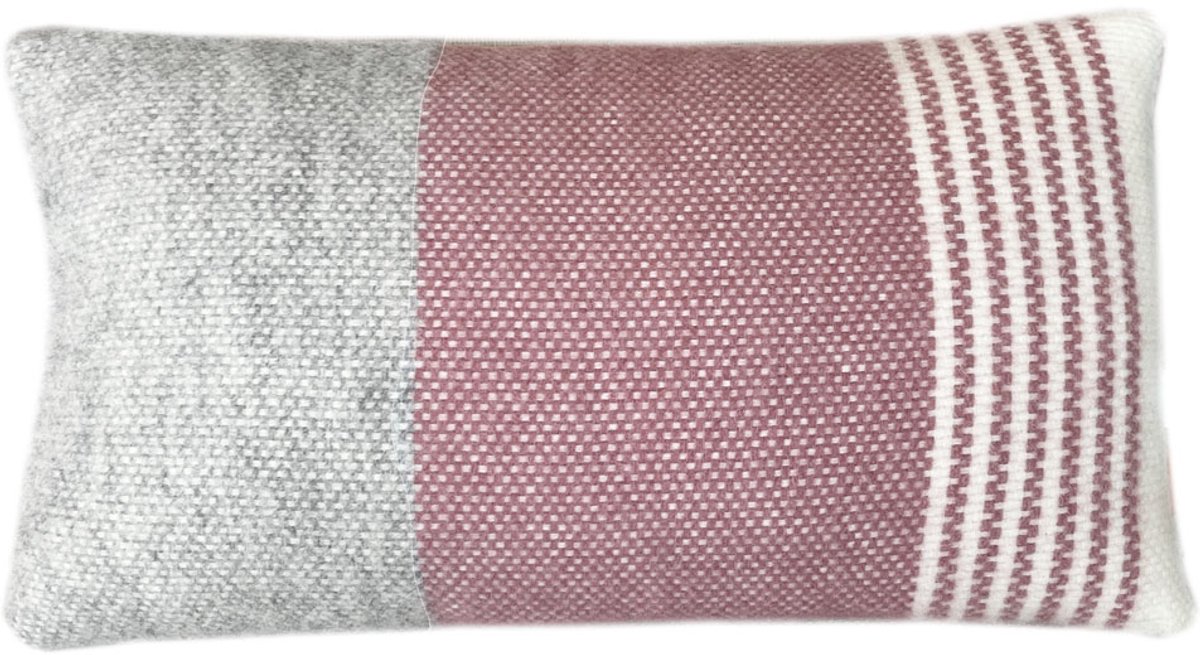 Festivity wool cushion dawn pink rectangle