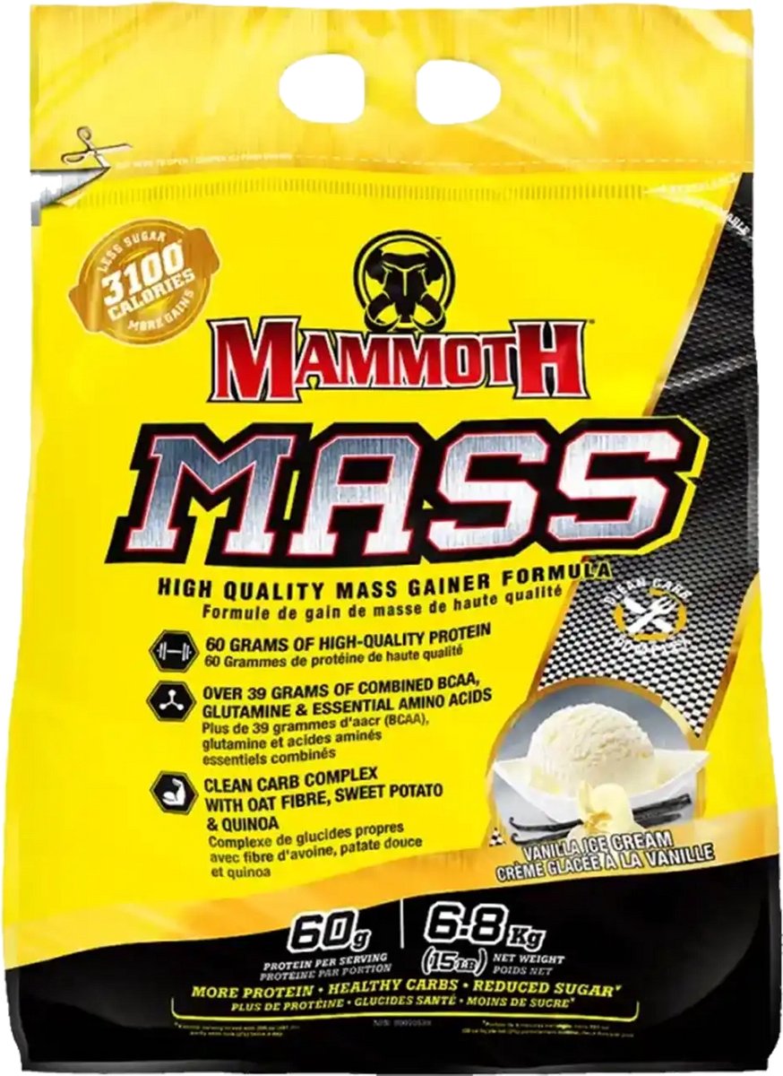 Interactive Nutrition Mammoth Mass 2500 - Vanille - Weight Gainer / Mass Gainer - 6800 gram (21 shakes)