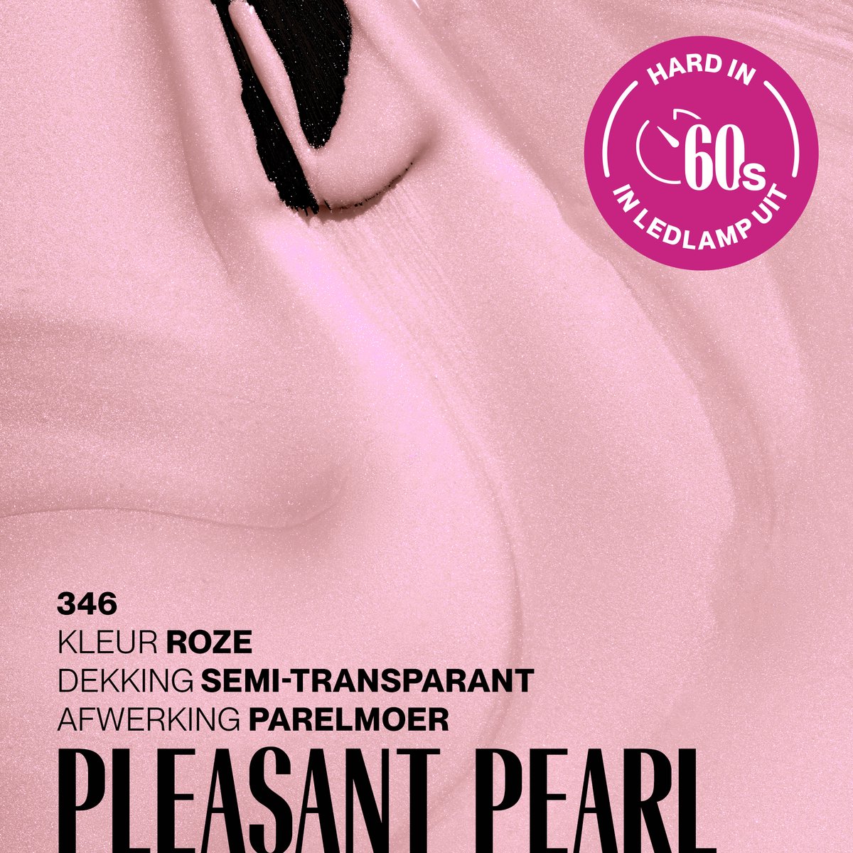 Pink Gellac Gellak - 346 Pleasant Pearl 15ml - Roze Gel Nagellak - Gellac - Gel Nagels Producten — cadeau in Verzorging - foto 3