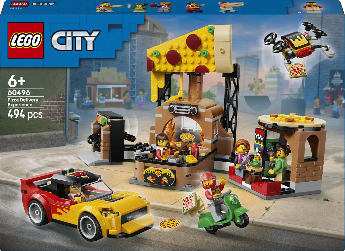 LEGO City Pizzacentrale Voertuigen Pizza 60496