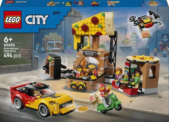 LEGO City Pizzacentrale met Voertuigen Pizza Speelgoed voor Kinderen 60496