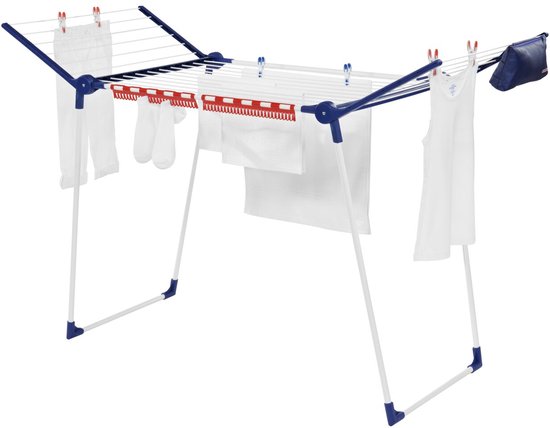 Étendoir Leifheit Pegasus 180 Solid Plus avec du linge.