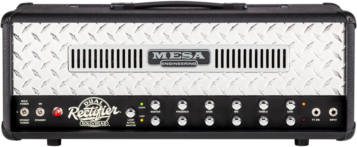Mesa Boogie 90s Dual Rectifier Standard Black Bronco - Buizenversterker top voor elektrische gitaar