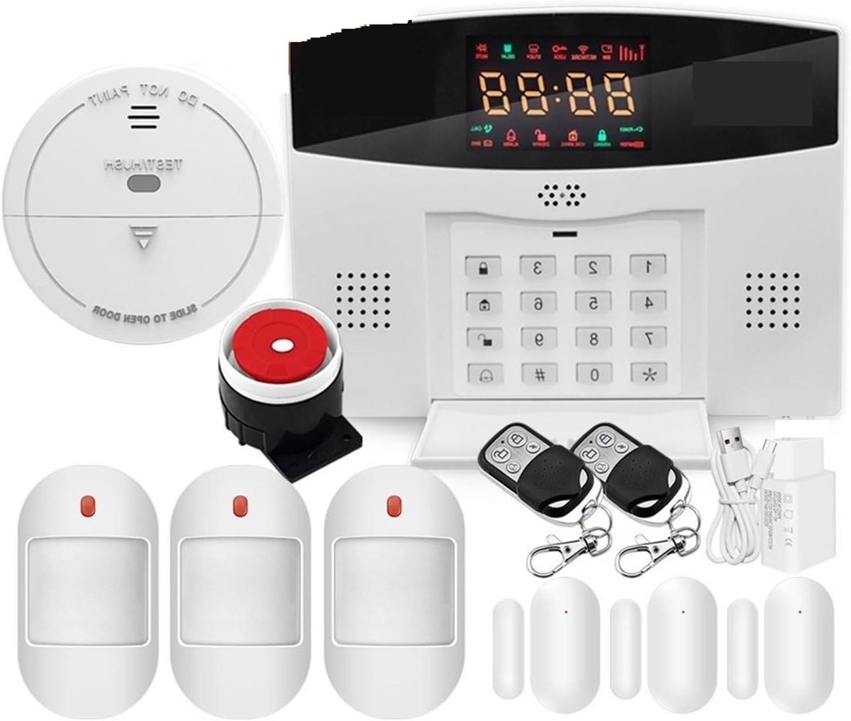 Smart Wifi GSM Alarmsysteem - App Controle Systeem - Woning Beveiligen - Ingebouwde Sirene - 10 millimeter - A