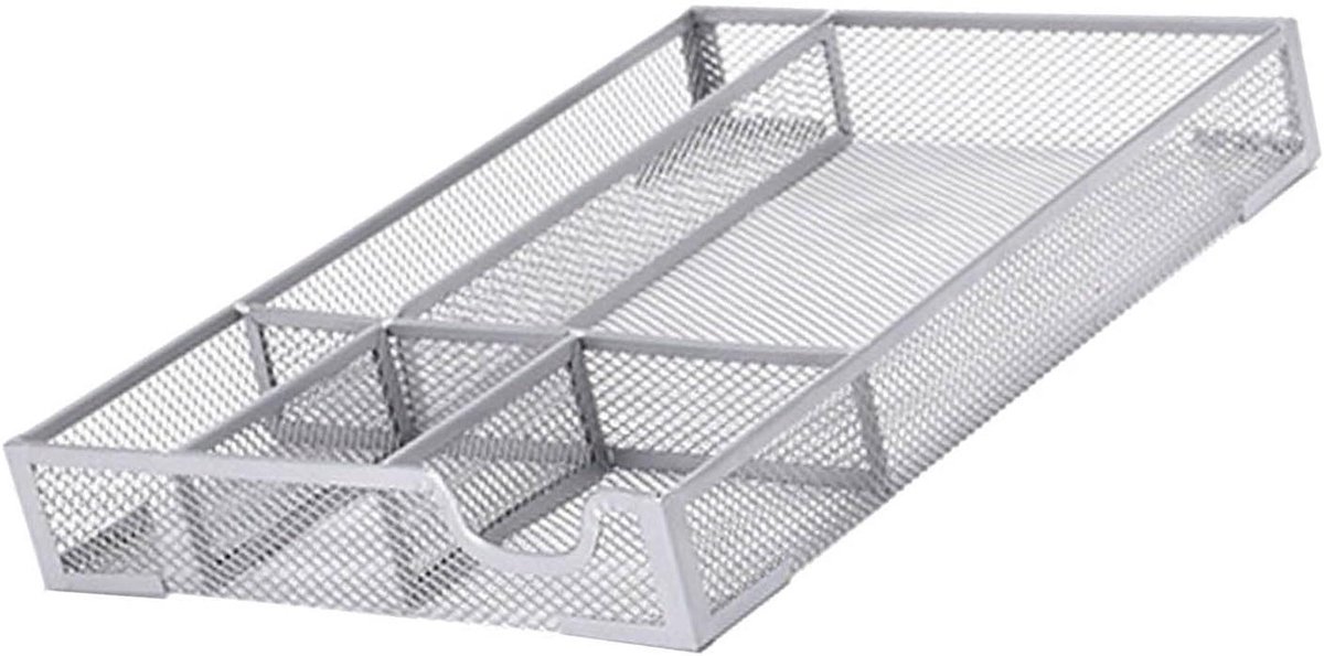 Bureaulade Organizer - Bureau Opberger - Bureau Opruimen - Met Verdelers - 31.5 cm - Zilver