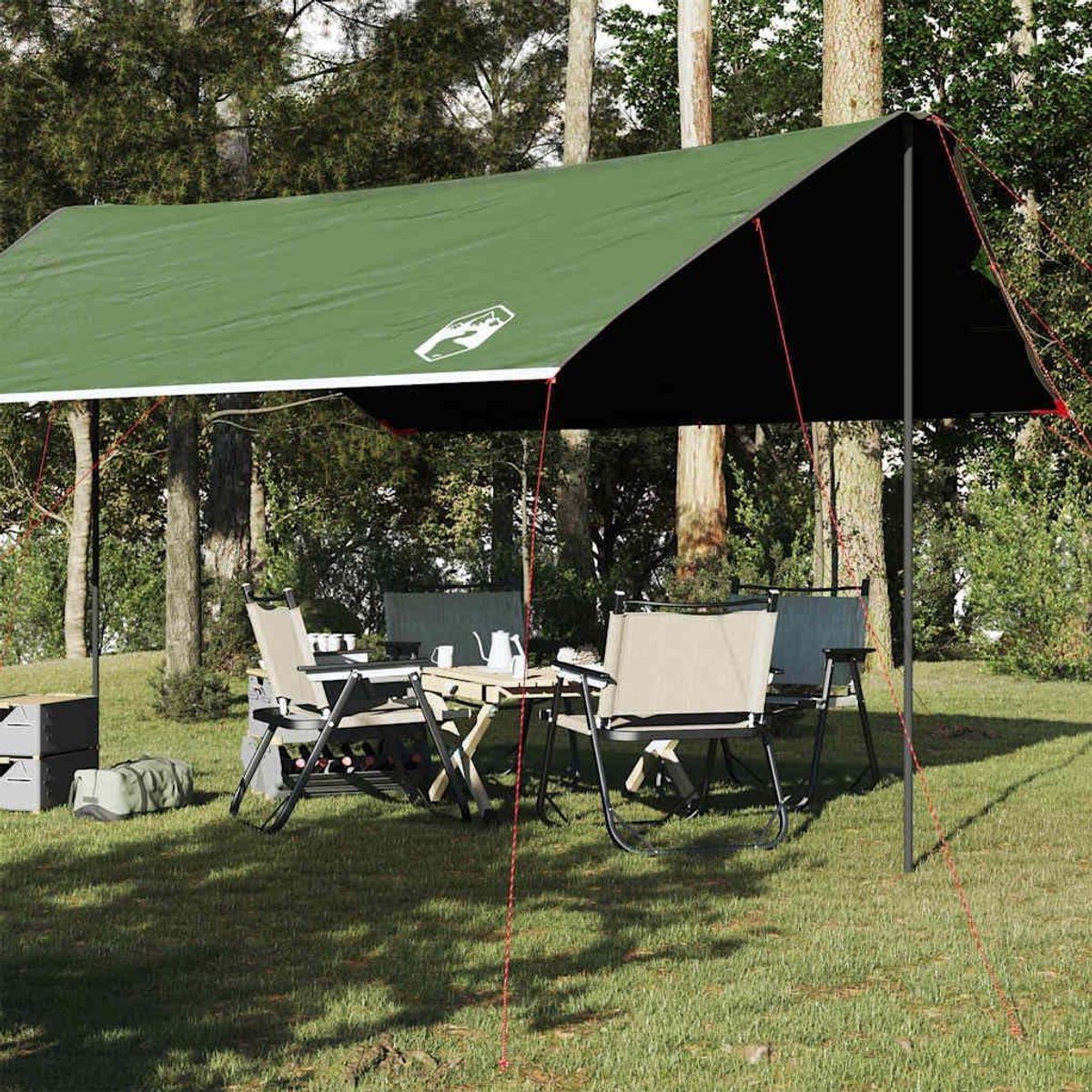 Tentzeil Oxford - Campingzeil Grondzeil - Outdoor Bescherming - Waterdicht Verzegelde Naden - 460 x 305 cm - Groen