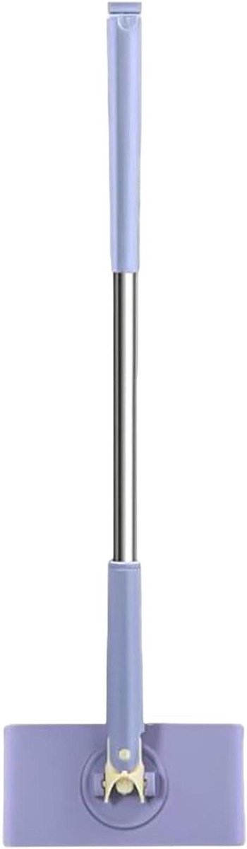 Platte Bezem - Dweil Mop - Vloeren Reinigen - Automatisch Doekwissel - 95 cm - Paars
