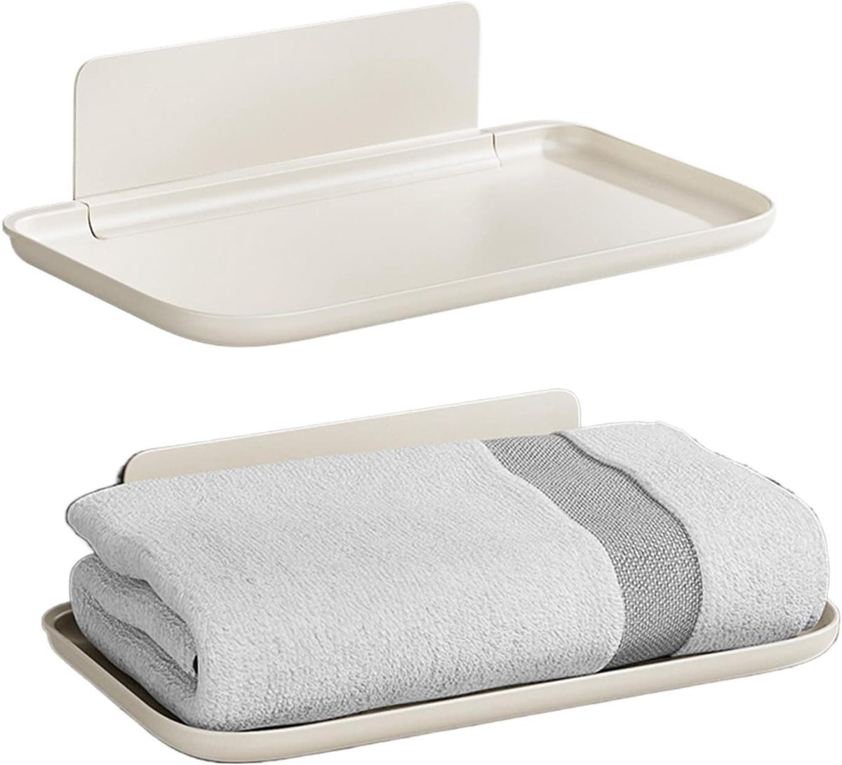 Opvouwbare Wandplank - Drijvend Rek Organizer - Ruimte Besparen - Opvouwbaar Ontwerp - 23 x 113 x 23 mm - Wit