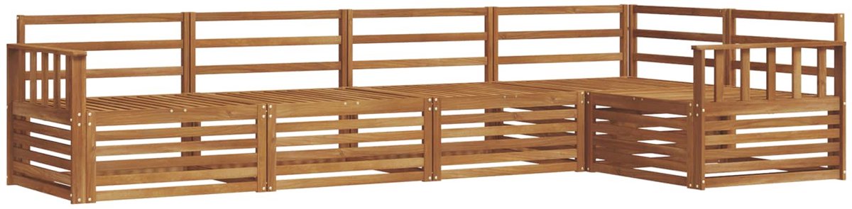 vidaXL Buiten - bank - set - 5 - st - Naturel